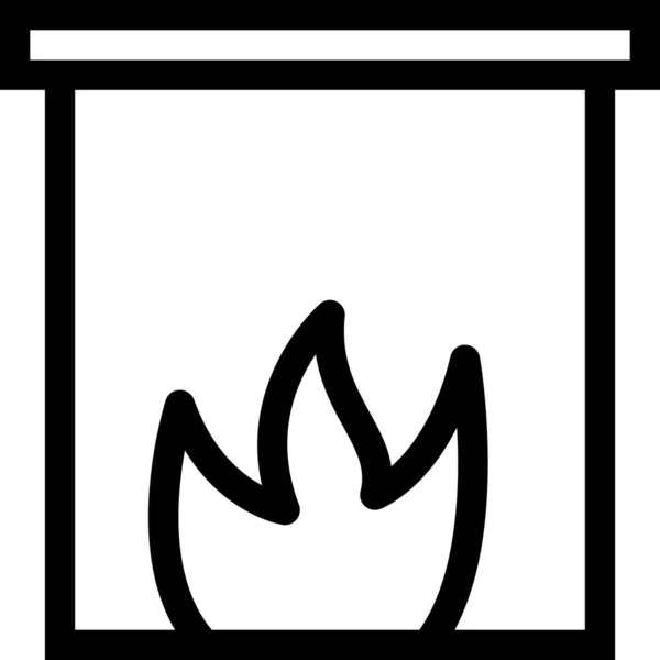 Burn Firehood Fireplace Icon Nature Outdoor Adventure Category — стоковый вектор