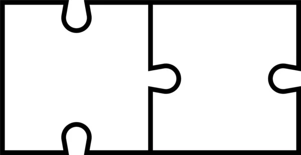 Puzzleteil Puzzle Symbol Outline Stil — Stockvektor
