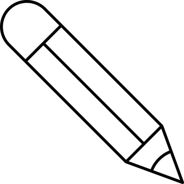 Ceruza Ikon Szerkesztése Körvonalazott Stílusban — Stock Vector