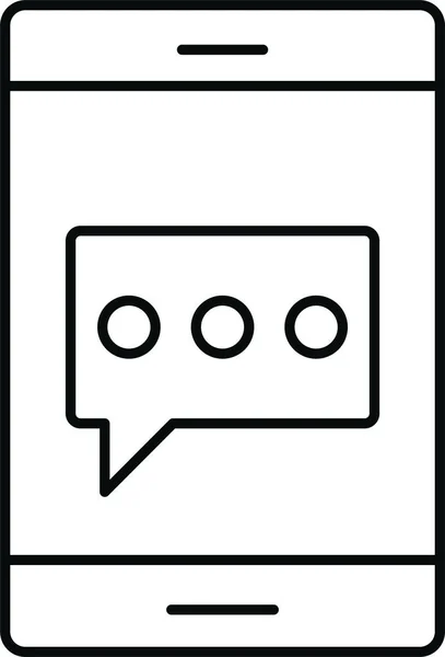 Bubble Chat Commentaar Pictogram Grote Lijnen Stijl — Stockvector