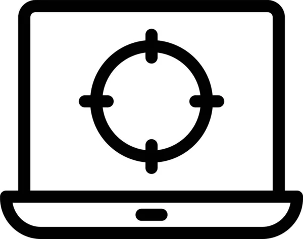 Objetivo Icono Web Ilustración Simple — Vector de stock