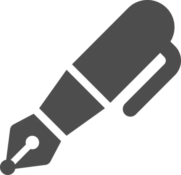 Fountain Pen Web Icon Simple Illustration — Vettoriale Stock