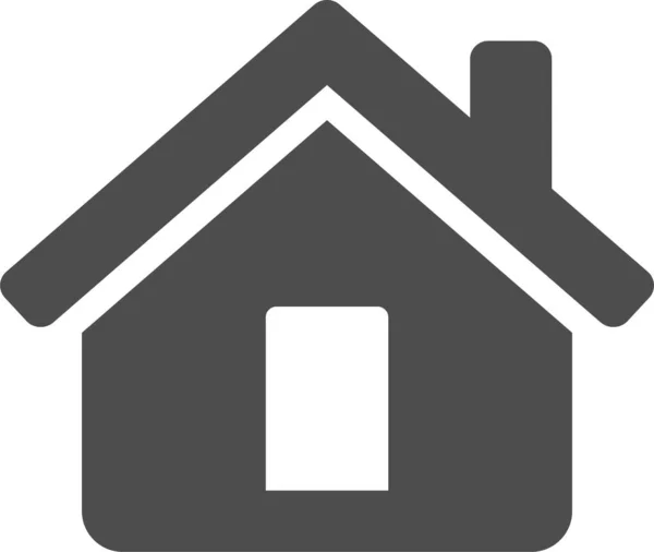 Casa Internet Icona Immobiliare Stile Solido — Vettoriale Stock