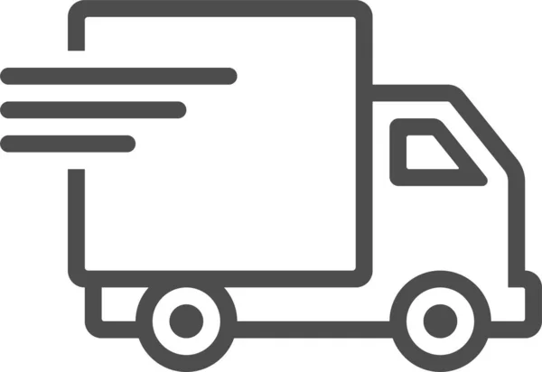 Доставка Вантажівка Простий Дизайн — стоковий вектор