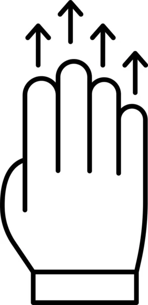 Click Gesture Hand Icon Touch Hand Gesture Category — Vettoriale Stock
