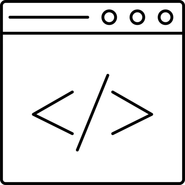 Script Coding Browser Icon — Stockvektor