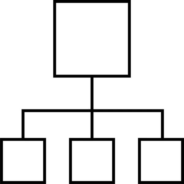 Connection Graph Hierarchy Icon Outline Style — стоковый вектор