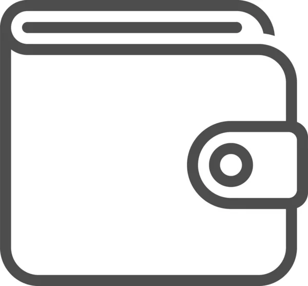 Бумажник Веб Иконка Простой Дизайн — стоковый вектор