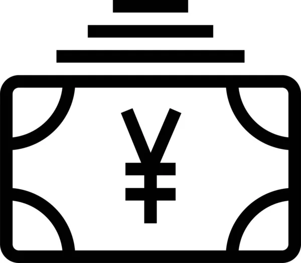 Cash Geld Gokken Pictogram Contante Stijl — Stockvector