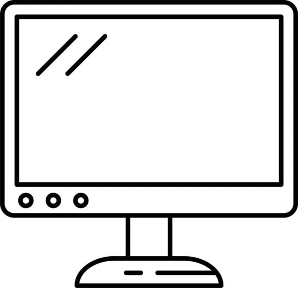 Dispositivo Lcd Icono Del Monitor — Archivo Imágenes Vectoriales