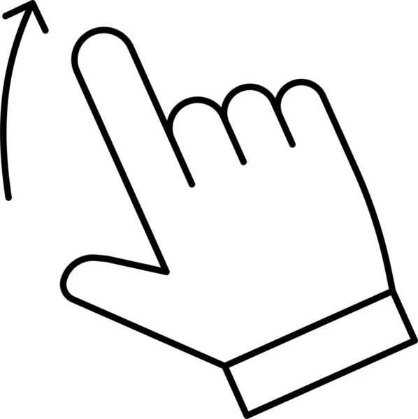 Значок Ручної Прокладки Жестів Категорії Сенсорна Рука — стоковий вектор