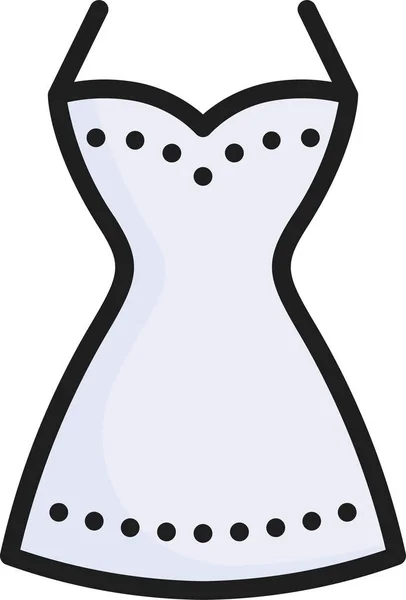 Bride Dress Elegance Icon Love Romance Category — Stock vektor