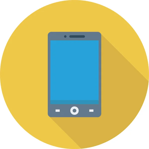 Eszköz Ipad Iphone Ikon Hosszú Árnyék Stílusban — Stock Vector