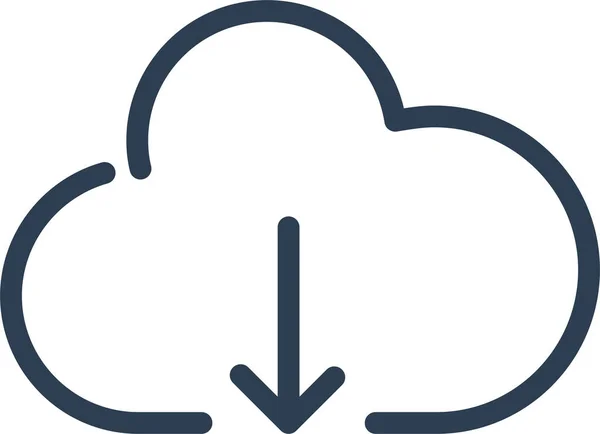 Arrow Cloud Data Storage Icon Outline Style — Stock vektor