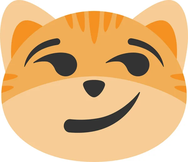 Ikona Výrazu Cat Emoji — Stockový vektor