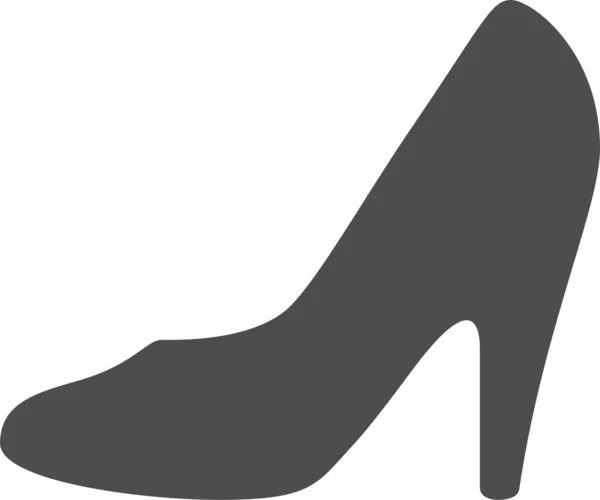 High Heel Pumps Shoe Icon Solid Style — Stock Vector