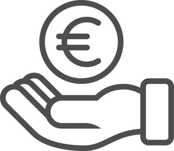 ユーロ通貨 シンプルなデザイン — ストックベクタ