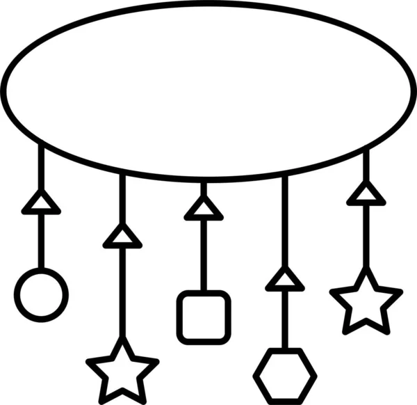 Cuna Cuna Icono Estilo Esquema — Archivo Imágenes Vectoriales