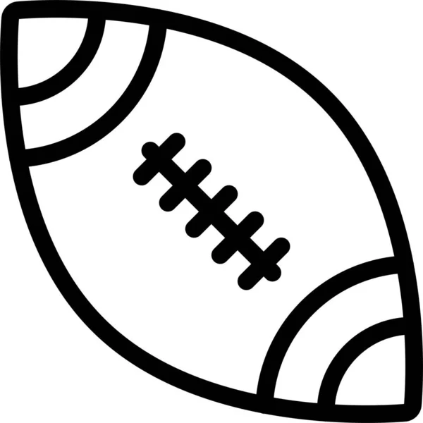 Иконка Игры Футбол Стиле Абрис — стоковый вектор