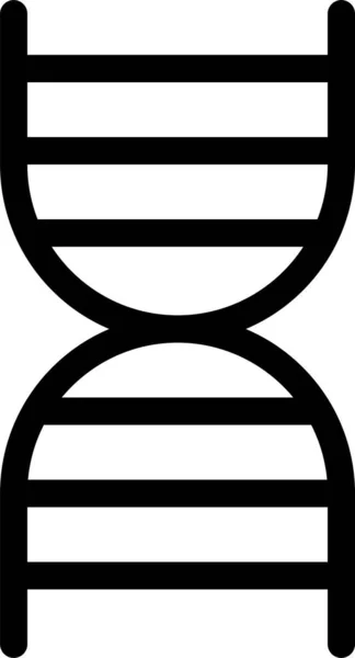 Ikona Molekul Dna Atomů Stylu Osnovy — Stockový vektor