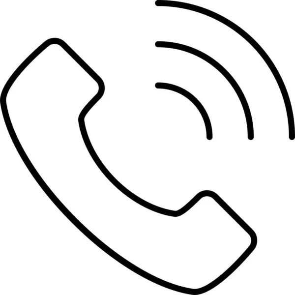 Call Receiver Ringing Icon Outline Style — стоковый вектор