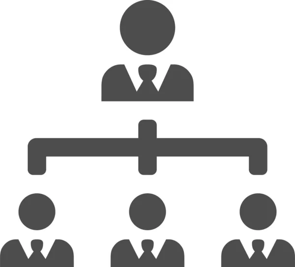 Boss Businessman Hierarchy Icon Solid Style —  Vetores de Stock