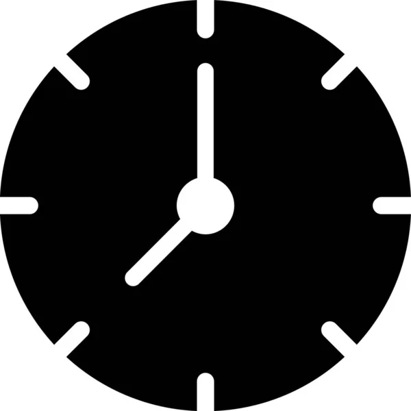 Ξυπνητήρι Ρολόι Εικονίδιο Χρονοδιάγραμμα Στερεό Στυλ — Διανυσματικό Αρχείο