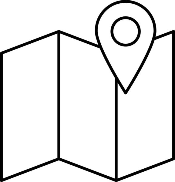 Wijzer Kaart Gps Pictogram — Stockvector