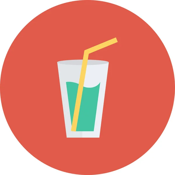 Drinks Food Juice Icon Flat Style — Stock Vector