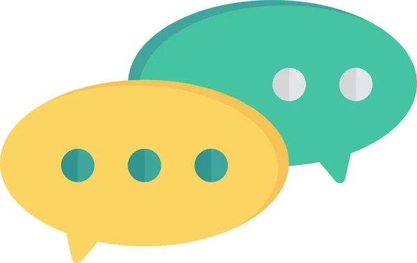 Chat Kommunikáció Beszélgetés Ikon Lapos Stílusban — Stock Vector