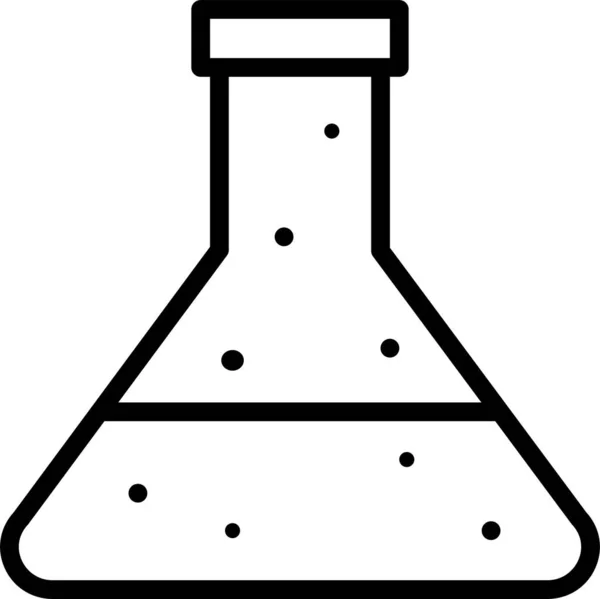 Ikona Eksperymentu Chemicznego Biologii Zarysie — Wektor stockowy