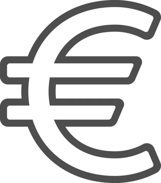 Euro Web Icoon Eenvoudige Illustratie — Stockvector