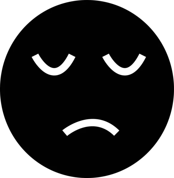 Emoji Emoção Ícone Essencial Estilo Sólido —  Vetores de Stock