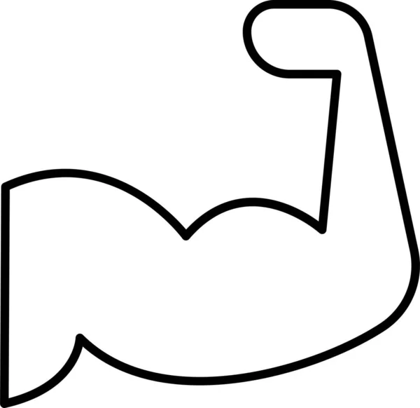 Arm Bicep Exercise Icon Outline Style — 图库矢量图片