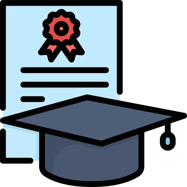 Tebrikler Diploma Eğitim Ikonu — Stok Vektör