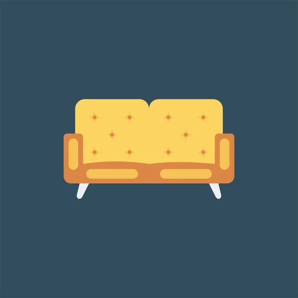 Мебель Кресла Икона Плоском Стиле — стоковый вектор