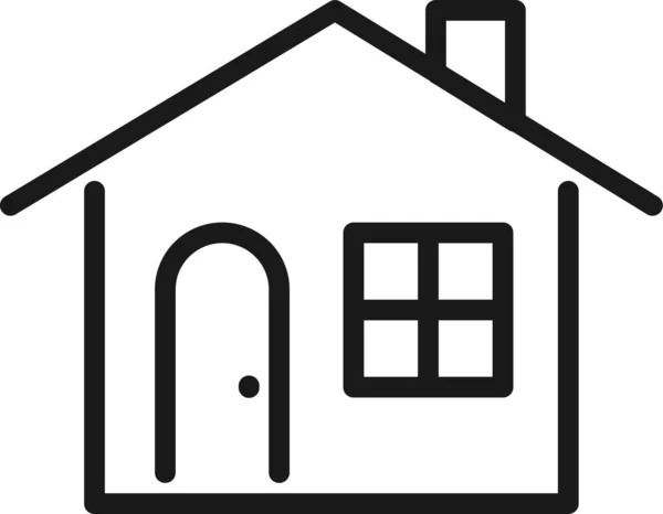 Haus Ikone Umriss Stil — Stockvektor