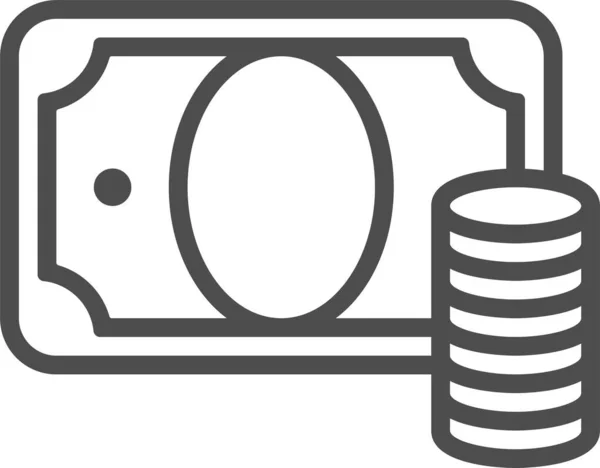 Dollar Icône Web Illustration Simple — Image vectorielle