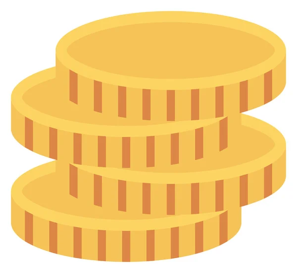 Coins Currency Dollar Icon Flat Style — Stock Vector