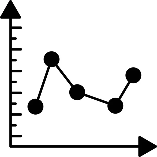 Analytisches Diagramm Symbol Solidem Stil — Stockvektor
