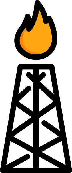 Energy Industrial Industry Icon Filled Outline Style — Vettoriale Stock