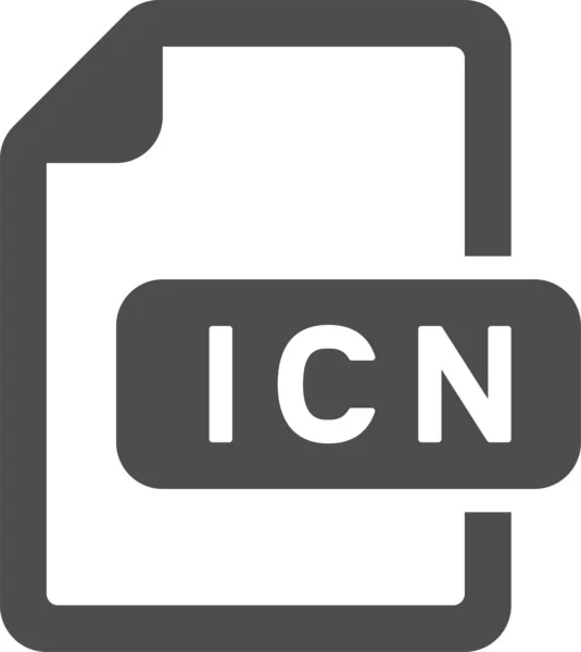 Icn File Format Icon Vector Illustration — Stock Vector