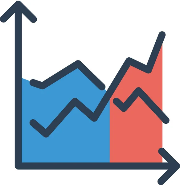 Иконка Графика Выручки Стиле Заполненного Контура — стоковый вектор