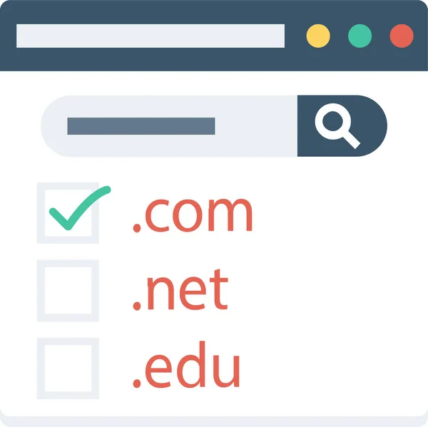 Значок Типів Розширень Домену Плоскому Стилі — стоковий вектор
