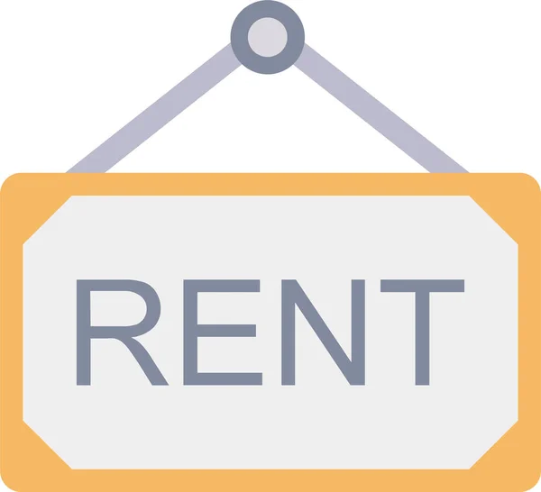 Hanging Rent Room Icon Flat Style — Vetor de Stock