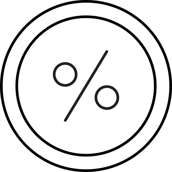 Discount Offer Shopping Icon Outline Style — 图库矢量图片