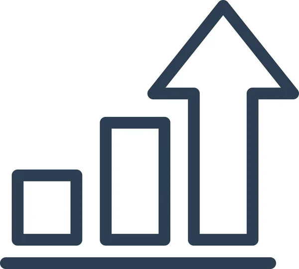 Ícone Gráfico Seta Para Cima Analytics — Vetor de Stock