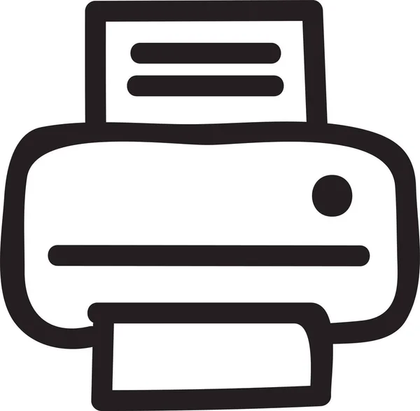 Ícone Máquina Fax Dispositivo Estilo Esboço —  Vetores de Stock