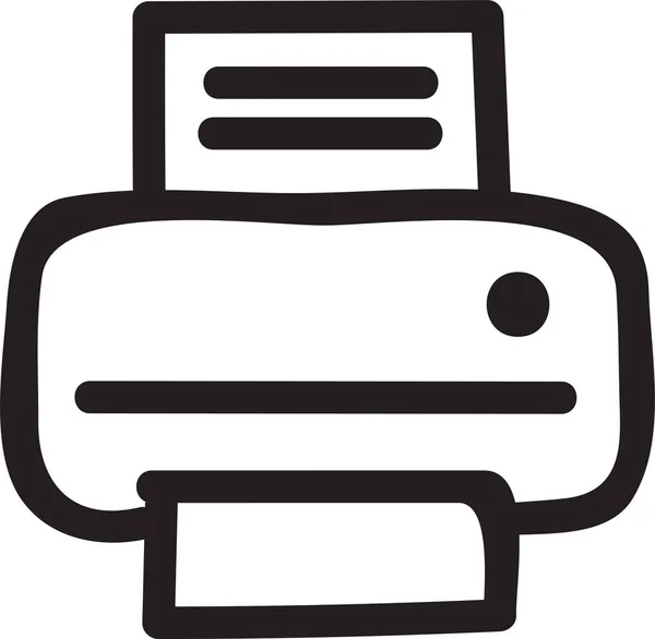 Apparaat Fax Machine Pictogram Grote Lijnen Stijl — Stockvector