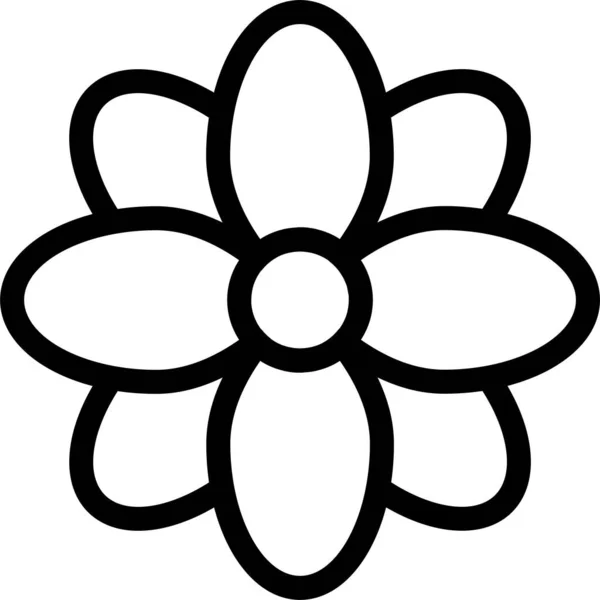 Bloom Flower Garden Icon Outline Style — Stock Vector